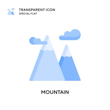 Dağ vektör simgesi. Düz çizim. EPS 10 vektörü.