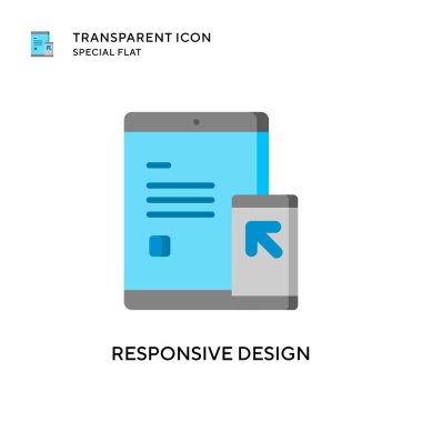 Tepkili tasarım vektör simgesi. Düz çizim. EPS 10 vektörü.