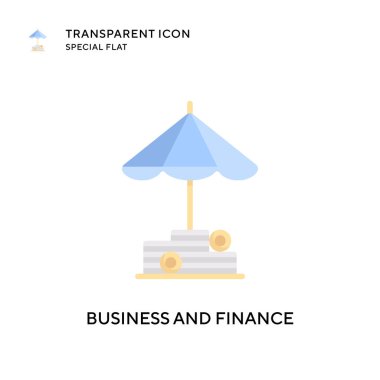 İş ve finans vektör simgesi. Düz çizim. EPS 10 vektörü.