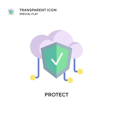 Vektör simgesini koru. Düz çizim. EPS 10 vektörü.