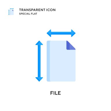 Dosya vektör simgesi. Düz çizim. EPS 10 vektörü.