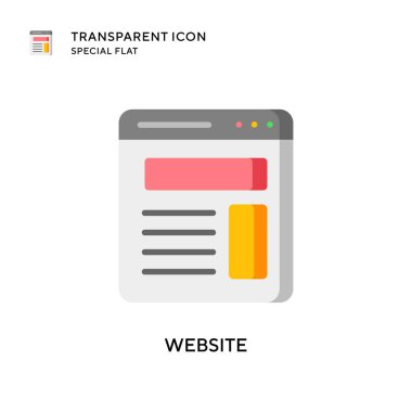 Web sitesi vektör simgesi. Düz çizim. EPS 10 vektörü.