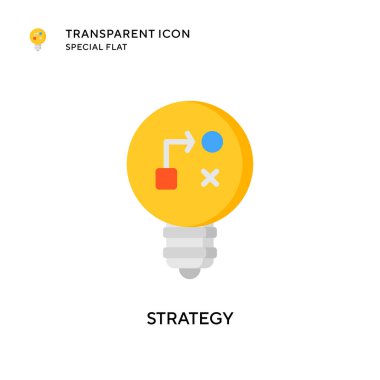 Strateji vektör simgesi. Düz çizim. EPS 10 vektörü.