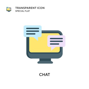 Sohbet vektörü simgesi. Düz çizim. EPS 10 vektörü.