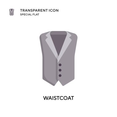 Yelek vektör simgesi. Düz çizim. EPS 10 vektörü.