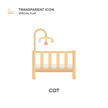 Cot vektör simgesi. Düz çizim. EPS 10 vektörü.