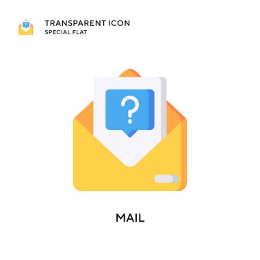 Posta vektör simgesi. Düz çizim. EPS 10 vektörü.