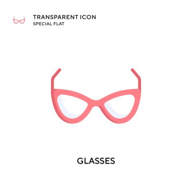 Gözlük vektör simgesi. Düz çizim. EPS 10 vektörü.