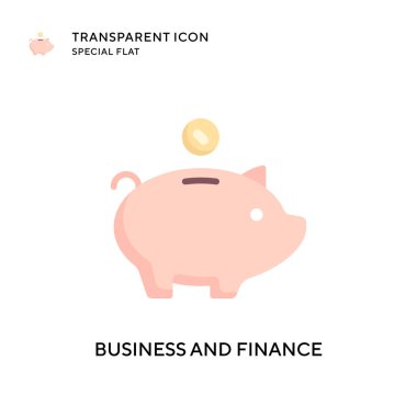 İş ve finans vektör simgesi. Düz çizim. EPS 10 vektörü.