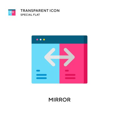 Ayna vektör simgesi. Düz çizim. EPS 10 vektörü.