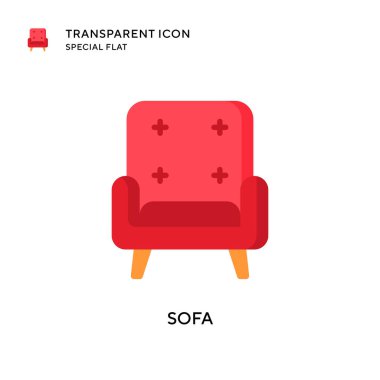 Koltuk vektör simgesi. Düz çizim. EPS 10 vektörü.