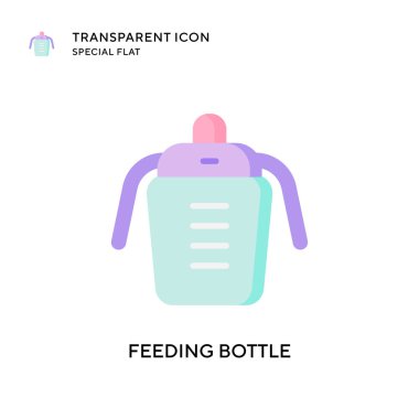 Şişe vektör ikonu besleniyor. Düz çizim. EPS 10 vektörü.