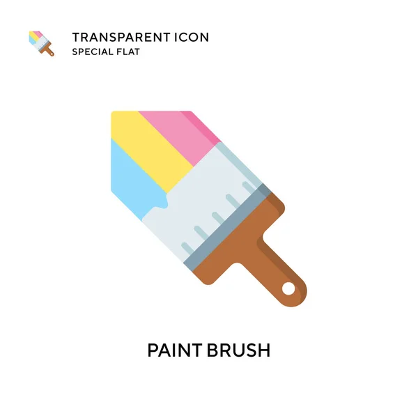 Paint Brush Vector Icoon Platte Stijl Illustratie Eps Vector — Stockvector