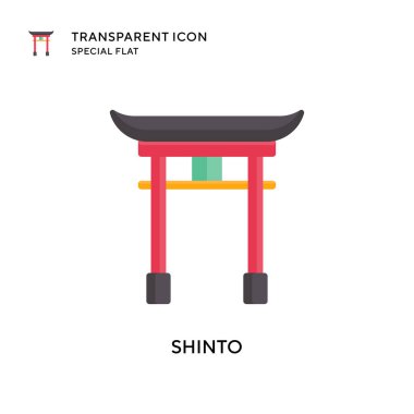Shinto vektör simgesi. Düz çizim. EPS 10 vektörü.