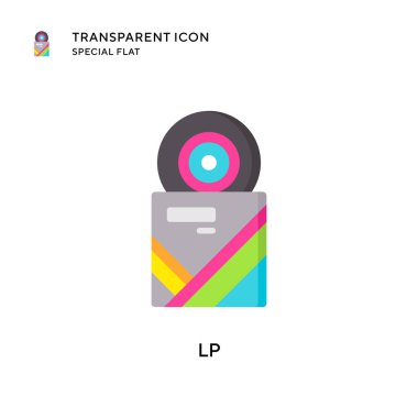 Lp vektör simgesi. Düz çizim. EPS 10 vektörü.
