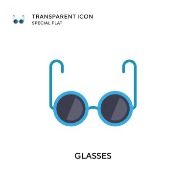 Gözlük vektör simgesi. Düz çizim. EPS 10 vektörü.