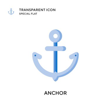 Çapa vektör simgesi. Düz çizim. EPS 10 vektörü.