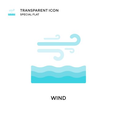 Rüzgar vektör simgesi. Düz çizim. EPS 10 vektörü.