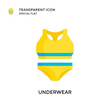 İç çamaşırı vektör simgesi. Düz çizim. EPS 10 vektörü.