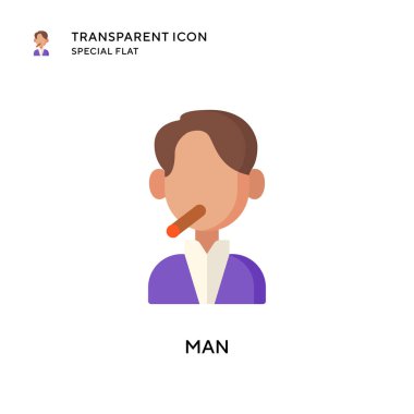 İnsan vektör simgesi. Düz çizim. EPS 10 vektörü.