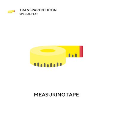 Şerit vektör simgesi ölçülüyor. Düz çizim. EPS 10 vektörü.