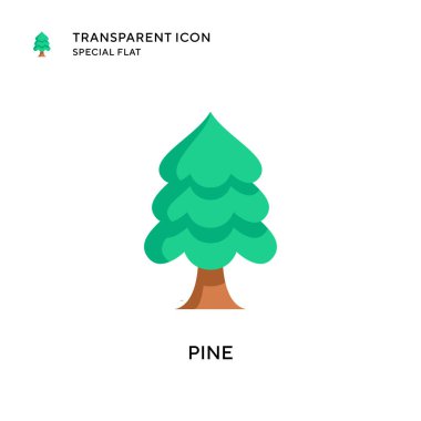 Çam vektör simgesi. Düz çizim. EPS 10 vektörü.