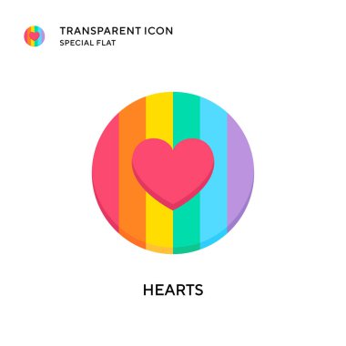 Kalp vektör simgesi. Düz çizim. EPS 10 vektörü.