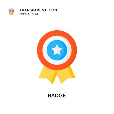 Rozet vektör simgesi. Düz çizim. EPS 10 vektörü.