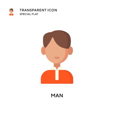 İnsan vektör simgesi. Düz çizim. EPS 10 vektörü.