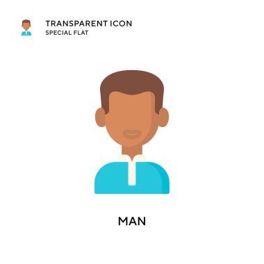 İnsan vektör simgesi. Düz çizim. EPS 10 vektörü.