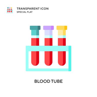 Kan tüpü vektör simgesi. Düz çizim. EPS 10 vektörü.