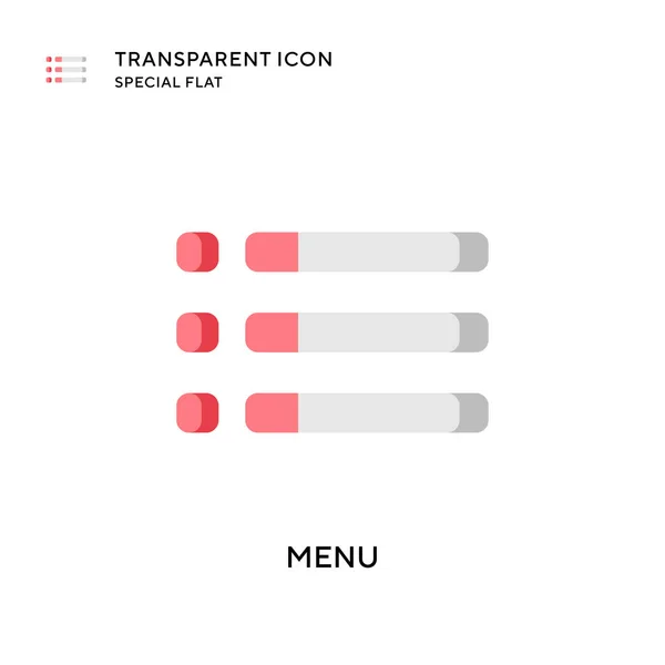 Icono Vector Menú Ilustración Estilo Plano Eps Vector — Archivo Imágenes Vectoriales