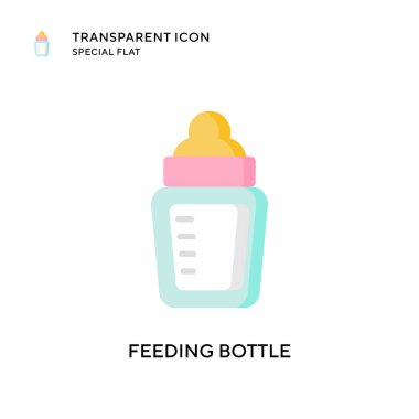 Şişe vektör ikonu besleniyor. Düz çizim. EPS 10 vektörü.