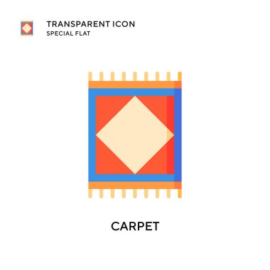 Halı vektör simgesi. Düz çizim. EPS 10 vektörü.