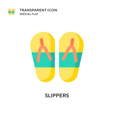 Terlik vektör simgesi. Düz çizim. EPS 10 vektörü.