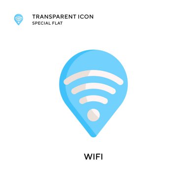 Wifi vektör simgesi. Düz çizim. EPS 10 vektörü.