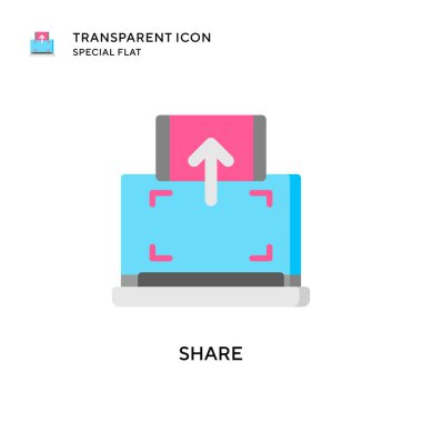 Vektör simgesini paylaş. Düz çizim. EPS 10 vektörü.