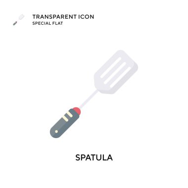Spatula vektör simgesi. Düz çizim. EPS 10 vektörü.