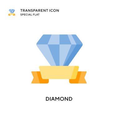 Elmas vektör simgesi. Düz çizim. EPS 10 vektörü.