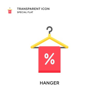 Askı vektör simgesi. Düz çizim. EPS 10 vektörü.