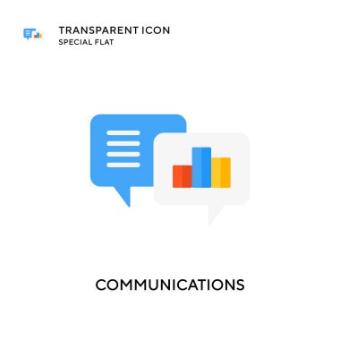 İletişim vektör simgesi. Düz çizim. EPS 10 vektörü.