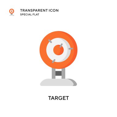 Hedef vektör simgesi. Düz çizim. EPS 10 vektörü.