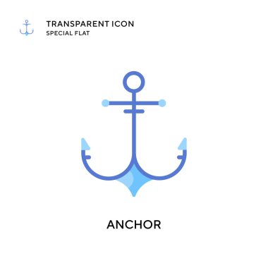 Çapa vektör simgesi. Düz çizim. EPS 10 vektörü.