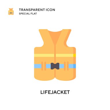 Can yeleği vektör simgesi. Düz çizim. EPS 10 vektörü.