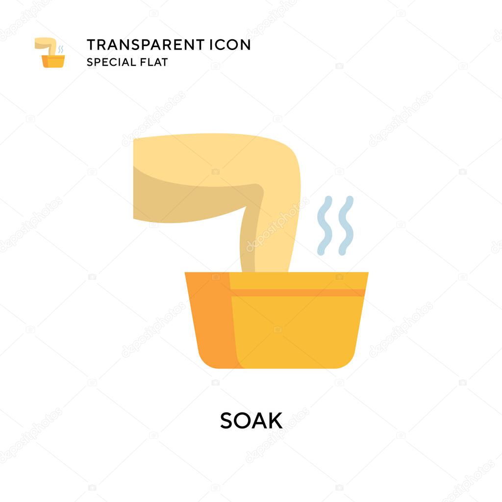 Soak vector icon. Flat style illustration. EPS 10 vector.