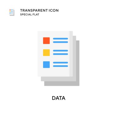 Veri vektör simgesi. Düz çizim. EPS 10 vektörü.