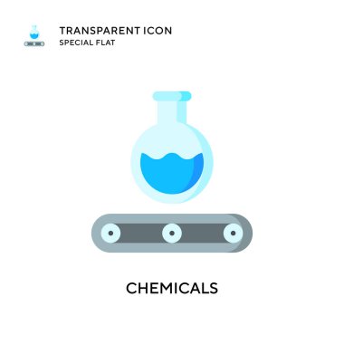 Kimyasal vektör ikonu. Düz çizim. EPS 10 vektörü.