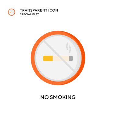 Dumanı tüten vektör simgesi yok. Düz çizim. EPS 10 vektörü.