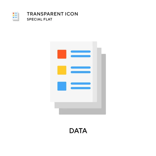 Icona Del Vettore Dati Illustrazione Stile Piatto Vettore Eps — Vettoriale Stock