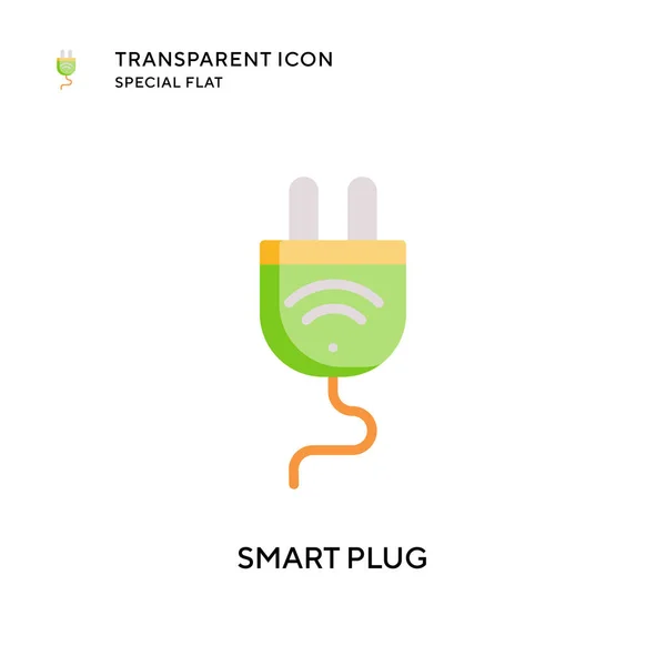 Smart Plug Vektor Symbol Flache Illustration Eps Vektor — Stockvektor